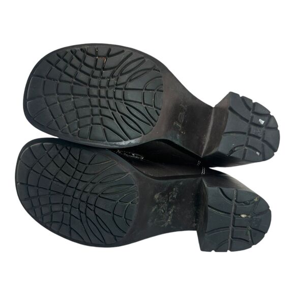 Vintage Lei Heels Brown Platform Ankle Chunky Y2K 90s Oxfords 8.5 *READ Damage* - Picture 8 of 9